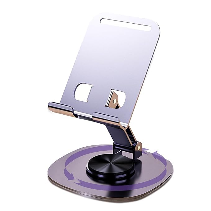 Gladiadora® Steel Mobile Stand: 360° Multiple Adjustment, Multifunctional Universal Holder with Rotating Base - Compatible with Mobile Phones, Tablets, and iPad (Pack of One). (B0D6W6CSSZ) Amazon Price History, Amazon Price Tracker