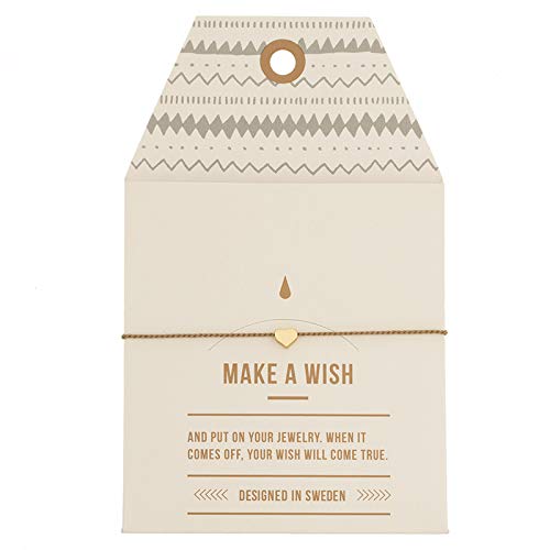 Timi of Sweden | Seidenarmband mit kleinem matt goldumrandetem Herz in Mocha | Exklusives skandinavisches Design, das das perfekte Geschenk zum Valentinstag für Mutter, Tochter und Freundin ist Cover