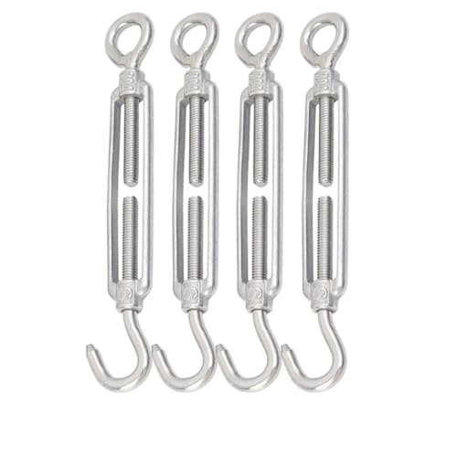 Tensores para cables de acero con gancho de acero inoxidable, paquete de 20 miniatura 1