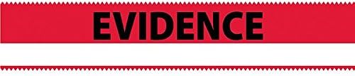 CrimeTech Sawtooth Evidence - Cinta de seguridad de manipulación, tiras precortadas, paquete de 100 unidades