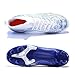 curunect Soccer Cleats Mens Women High-top Spikes AG Football Boots Outdoor Professional Training Futsal Soccer Shoes for Big Boys, Blue/White/Gold, US Men 8.5