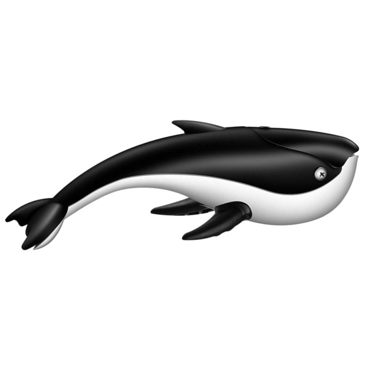 Exprimidor manual de ballena en acero inoxidable y PP negro