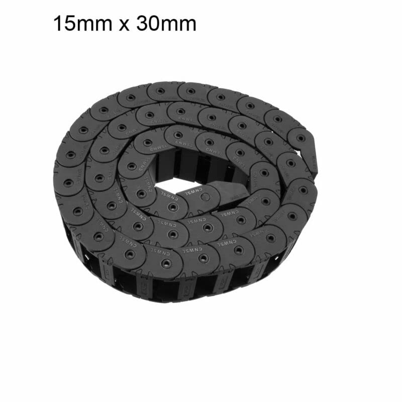 Tool parts Drag Chain Cable for Carrier Open Type With End Connectors 15X30mm 1 Meter Plastic