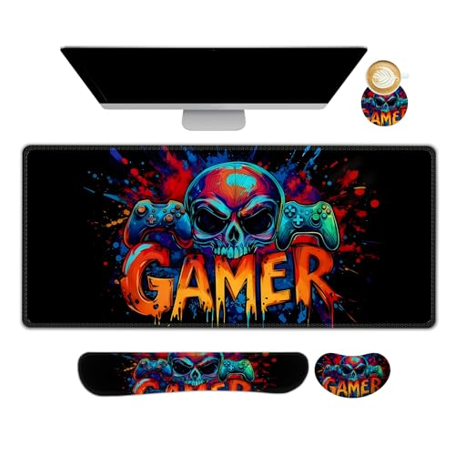 AIMSA Large Gaming Mouse Pad Set, Keyboard Wrist Rest...