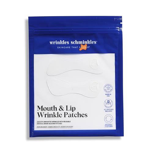 Wrinkles Schminkles Mouth & Lip Wrinkle Patch - Reusable Silicone Smoothing Pads for Noticeable...