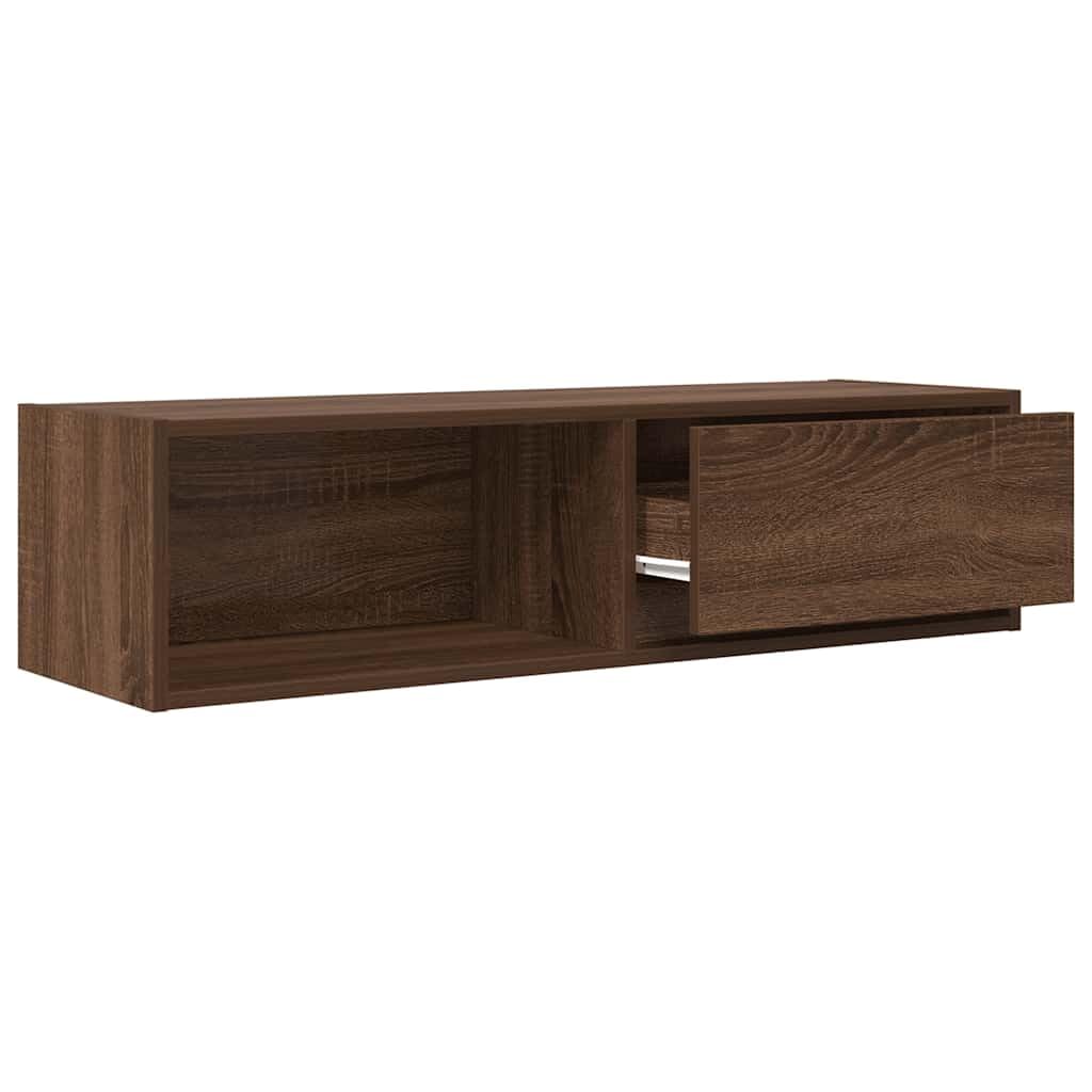 vidaXL Mobile TV Rovere Marrone 100x31x25,5 cm in Legno Multistrato, Panca TV, Armadio Hi-Fi, Centro di intrattenimento, credenza TV