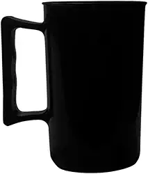 Kit 30 Copos Acrílico Liso Para Chopp 350ml Caneca Para Cerveja Com Alça (Preto)