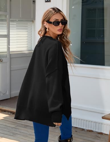 Image of Libsorge Womens Oversized Mockneck Cute Cable Knit Sweater Winter Fall 2025 Ladies Dressy Casual Lightweight Pullover Tops