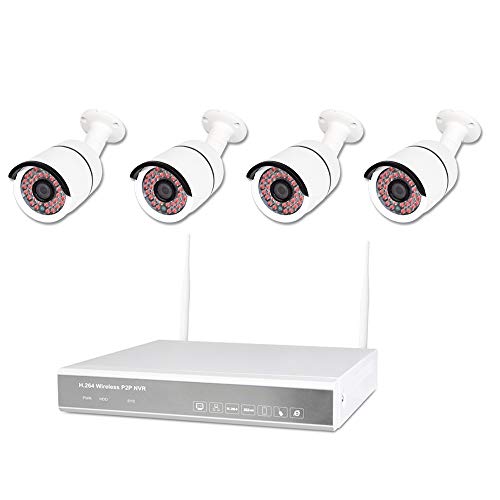 AMGoCam AP - Cámara de pared (4 canales, Wi-Fi, DVR 634A-2, 4 x 850 nm, HD, con micrófono)