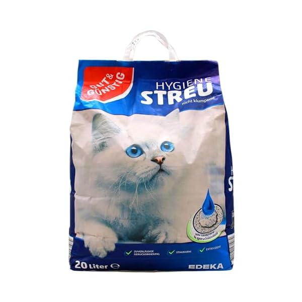 Gut & Günstig Hygiene Streu Katzenstreu Nicht klumpend, (1 x 20 l)