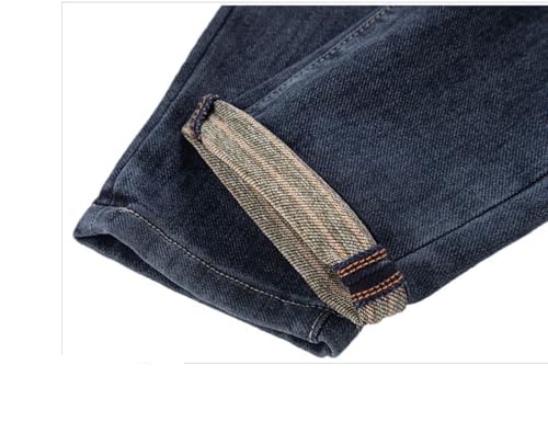 Jeans Pants Trouser Denim Long Men's Tall Loose Small Leg Spring Autumn Youth Large Korean Edition Length 115cm4