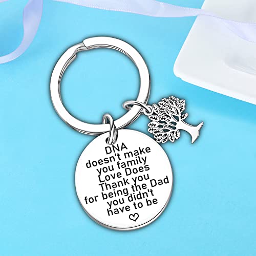 Nimteve Step Dad Keyring Father's Day Gifts for Stepdad Birthday Keyring Gift for Stepdad Stepfather from Daughter Son Birthday Gift for Step Dad Thank You Gifts For Dad Keychain Step Dad in Law - Image 2