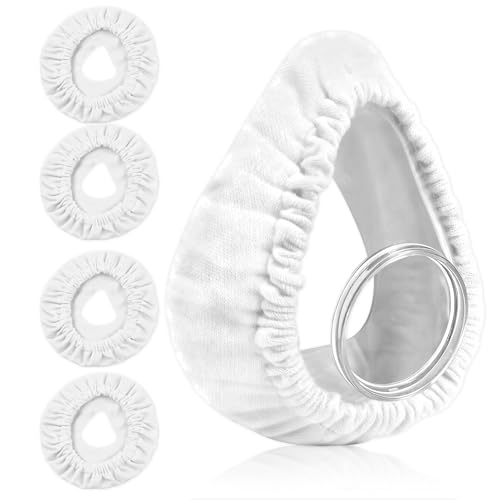 Universal Cpap Mask Liners 4 Pack Full-Face Cpap Soft Cotton Fabric Cushion Sleep Apnea Mask Cover Compatible with Resmed Airfit And Airtouch F20 and F10 for Most Full Face Masks White