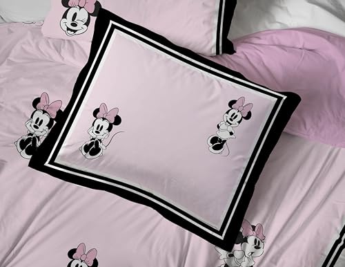 Image of Jay Franco Kids Comforter Set Includes Sheets and Pillow Covers - Soft and Cozy Bed Set for Stylish Room Decor, Official Licensed Bedding, Multi - Minnie Mouse, 7 Piece Queen