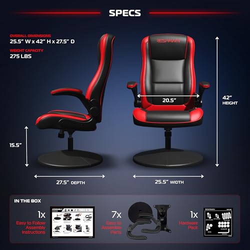 Image of RESPAWN 800 Console Rocker Gaming Chair, Swivel Seat with Lumbar Support