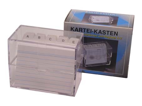 Preisvergleich Produktbild Karteikasten A6 glasklar