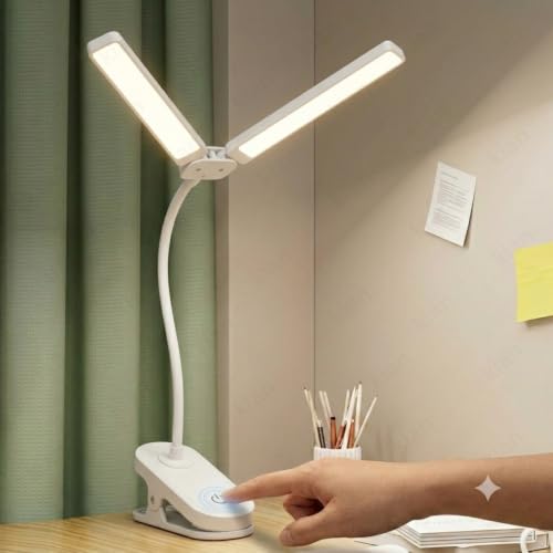 Image of Kian 3-in-1 LED Desk Lamp with Pen & Phone Holder - USB Rechargeable Study Lamp with Touch Sensor, 3 Light Modes, Eye Protection & Warm White, Office & Home(Pack of 1) (Lamp 4)