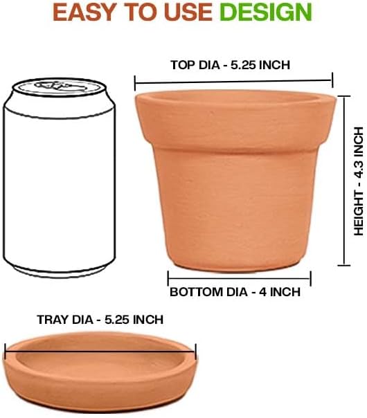 Village Decor Terracotta Plant Pot (12.7cm 1 Quantity)