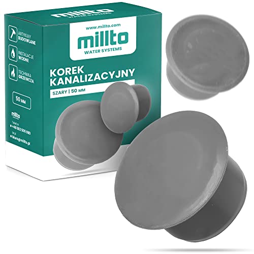 Millto™ Tappo per tubo HT Ø DN 50 mm grigio | tappo di scarico in plastica PVC PP connettore pezzo di connessione tappo