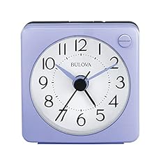 Bulova Violet Travel Alarm Clock B 1876 | Compact Design with Lighted Dial & Silent Sweep | Quartz photo Bulova Violet Travel Alarm Clock B 1876 | Compact Design with Lighted Dial & Silent Sweep | Quartz