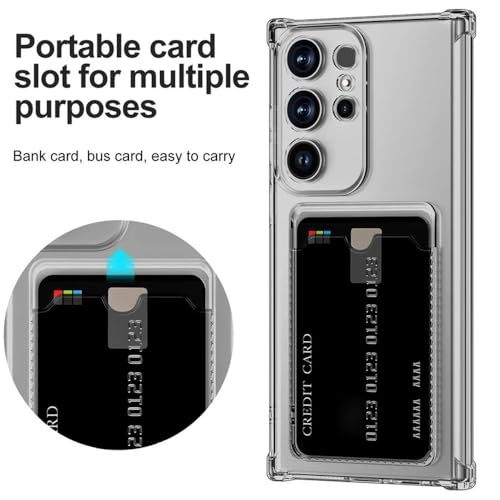 Coque Samsung S24 Ultra transparente avec porte-carte intégré