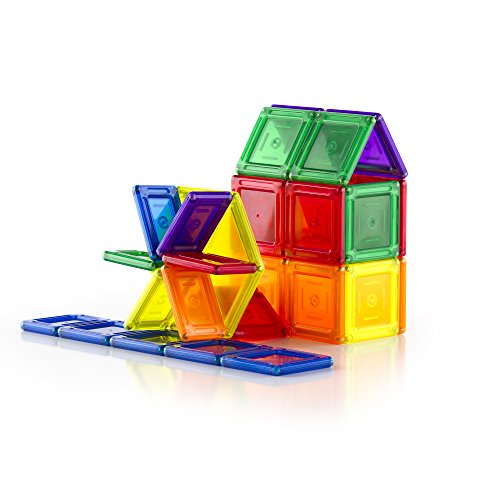 Guidecraft Powerclix Solids Magnetic Building Blocks Set, 70 Piece Magnetic Tiles, Stem Educational Construction Toy #TOP4