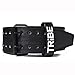 Weight Lifting Belt for Men and Women + BONUS Drawstring Bag, 5mm Black Leather Double Prong for Weightlifting, Power Lifting, Cross Fit and Lower Back Support (Medium)