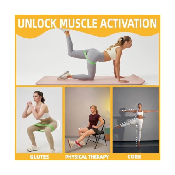 6-Level Resistance Loop Bands Up to 55LBS for PT & Strength - Image 4