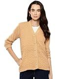Aarika Womens Fawn Colour Woolen Sweater-(S-L)-(CG-W-MD-06-FAWN-L)