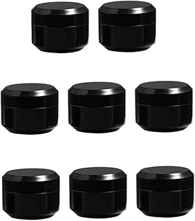 FOMIYES 8 Pcs Cream Jars Empty Sample Pot Ith Lids Cosmetic Containers Refillable Face Cream Bottles Jars for Makeup Lotion Cream Lip Balms 30g Black