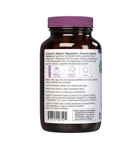 image for Bluebonnet Nutrition Magnesium L-Threonate, Memory & Cognitive Support