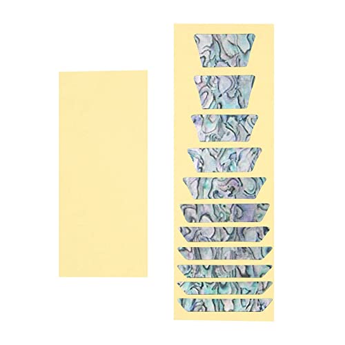 Meccanixity Fretboard Markers Inlay Stickers Decals For Guitars And Bass Trapezoidal Electric Guitar Fingerboard Sticker Green Silver #TOP5