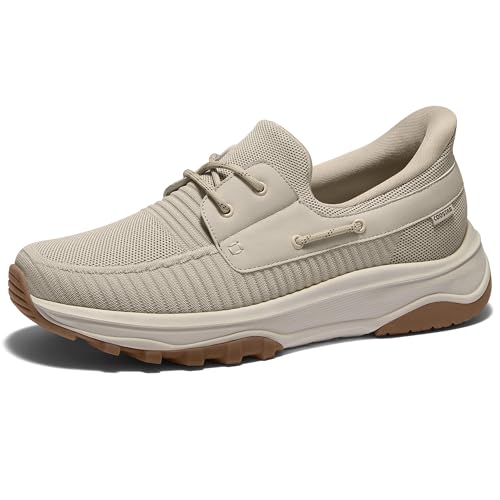 Slip On Shoes for Men Orthopedic Walking Shoe with Arch Support Hands Free Loafers Casual