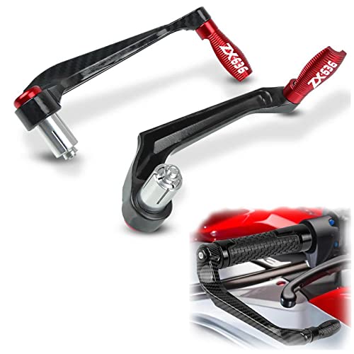 Protège-mains moto universel rouge pour levier de frein Kawasaki ZX636