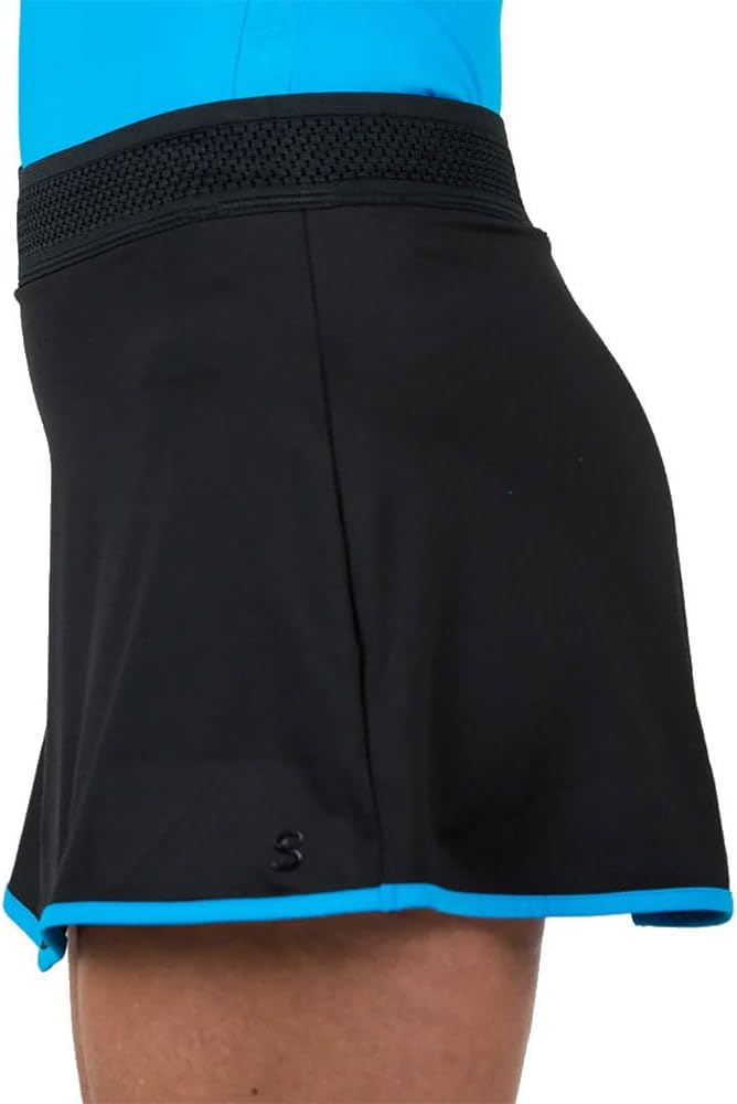 SOFIBELLA Electric Blue 13 Inch Womens Tennis Skirt - Black/L