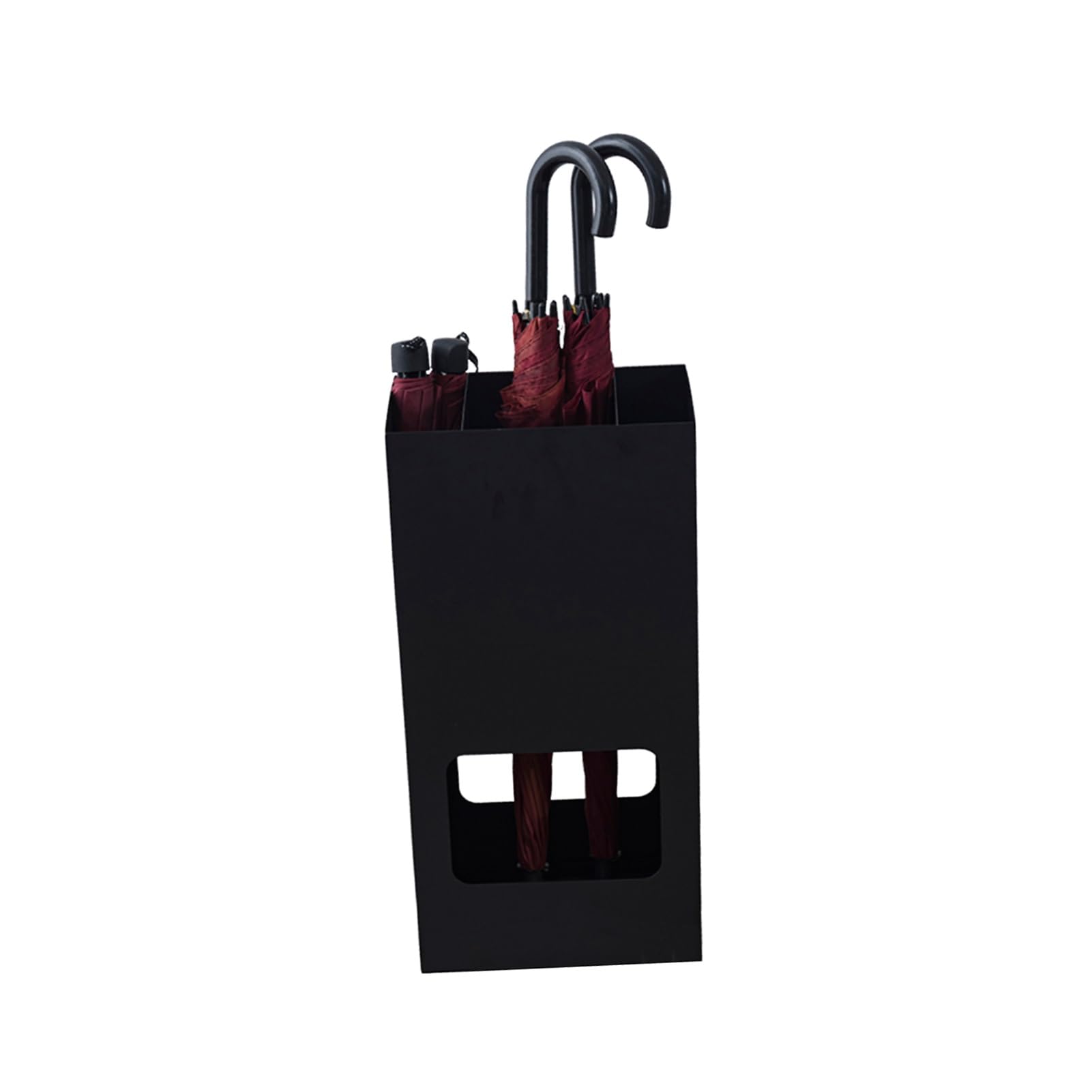 WXPGFEQ Hollow Umbrella Stand Rack with Handle, 3 Compartments Umbrellas Holder for Hallway Entryway Office