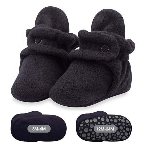 Image of Zutano unisex-baby Cozie Fleece Baby Booties With Grippers