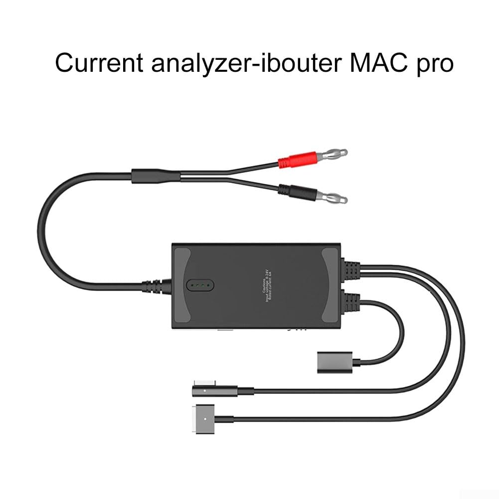 Stromanalysator mit T-L-förmigen und Typ-C-Anschlüssen für MacBook-Reparatur, Echtzeit-Spannungs- und Stromerkennungswerkzeug für Batteriewechsel und Motherboard-Tests