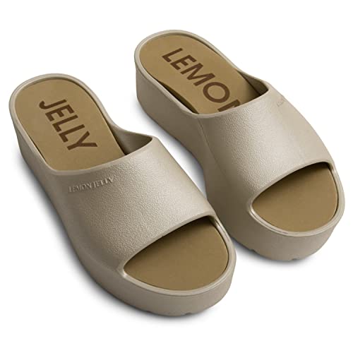Lemon Jelly Women's Sunny Platform Sandals - Cute Water-Friendly Comfort Wedges for the Beach or Casual Wear - Super Lightweight Slip-On Flip Flops for Ladies2