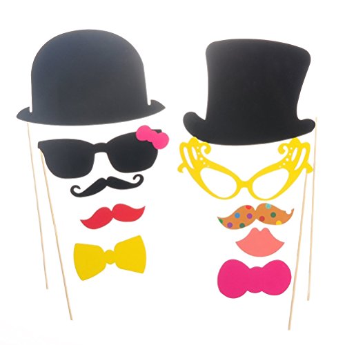 Tinksky 62pcs Photo Booth bonus baffi vetro