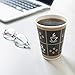 [100 Sets - 12 oz. With Lids] PREMIUM Paper Hot Coffee Cups with Lids - Resealable Lids - Leak Free To Go Disposable Hot Beverage
