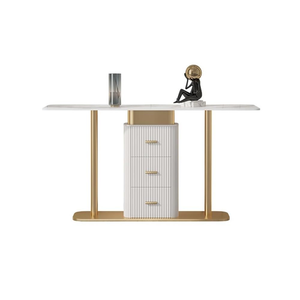 Mesa Consola para Entrada Mostrador de Entrada Lujo Ligero con cajones Muebles recibidor clásicos Mesa de sofá(Medio)