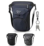 THUSTER – Riñonera para Moto y Urbano, Pernera y Bandolera Casual, Riñonera Lateral multifunción y táctica, Bolso Urbano Hombre. Mosquetón Gratis de Regalo