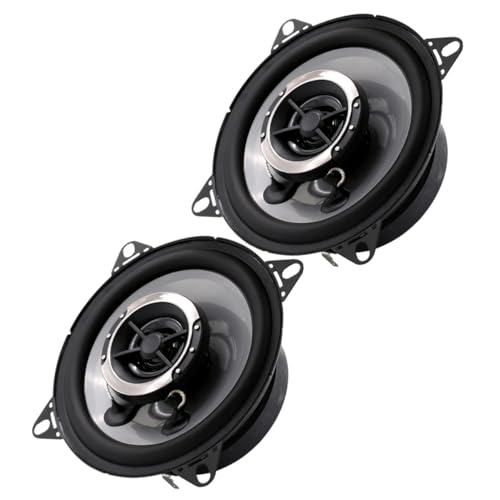 HOMSFOU 2 Piezas bocina de Coche coaxial Altavoz para Altavoces estéreo Altavoz del Coche bocinas de Aire Cuerna bocina para Coche Altavoz coaxial de Coche bocina coaxial de Coche Black