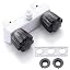 White+Black Shower Knobs