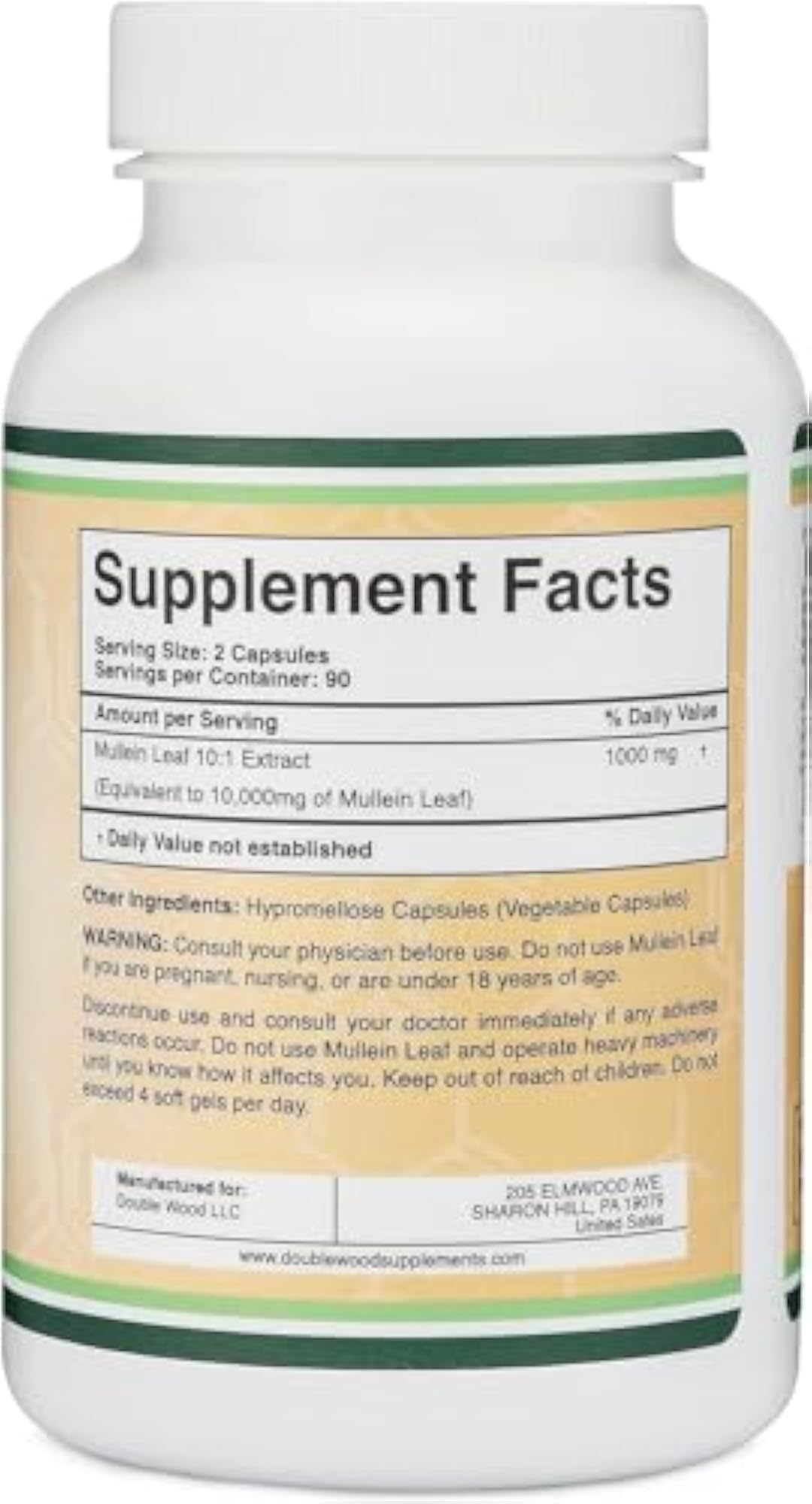 WITFY Mullein Leaf Capsules 10,000mg Strength for Lungs and Respiratory