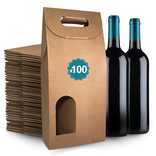 Boîtes en carton marron vides pour bouteilles de vin et caves à vin