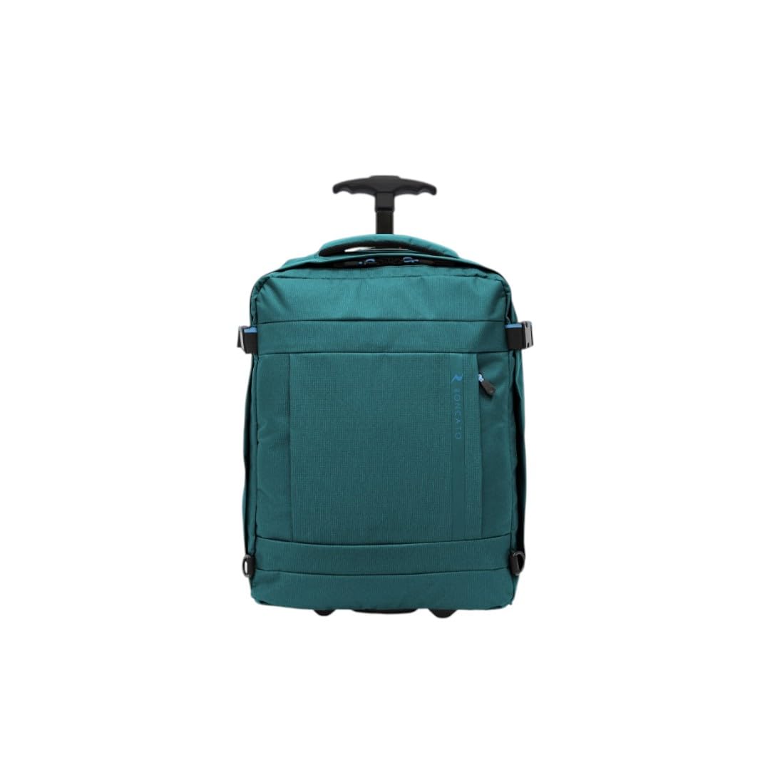R Roncato Zaino Trolley linea CLEVER per voli low cost misura EasyJet 45x35x20 cm (Blu petrolio)