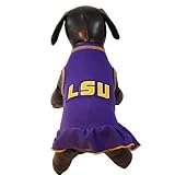 all star cheer squad ds Machine Washable All Star Dogs NCAA Louisiana State Tigers Cheerleader Hundekleid, Unisex-Erwachsene, NCAA Louisiana State Fightin Tigers Cheerleader Dog Dress, Gold, XX-Large