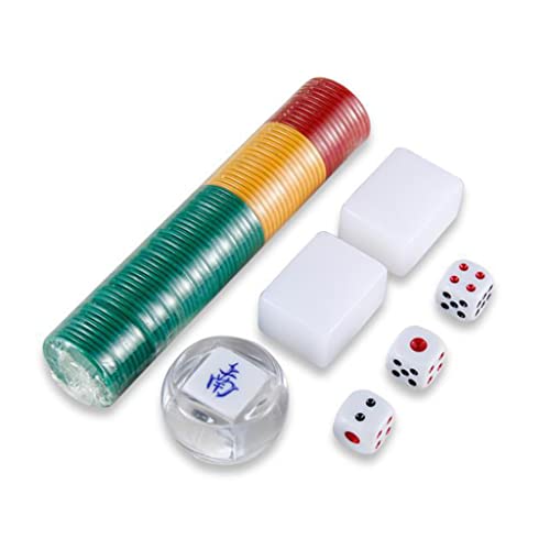 Chinese Mahjong Suet White Household 36mm 144 Tiles Acrylic miniatura 5